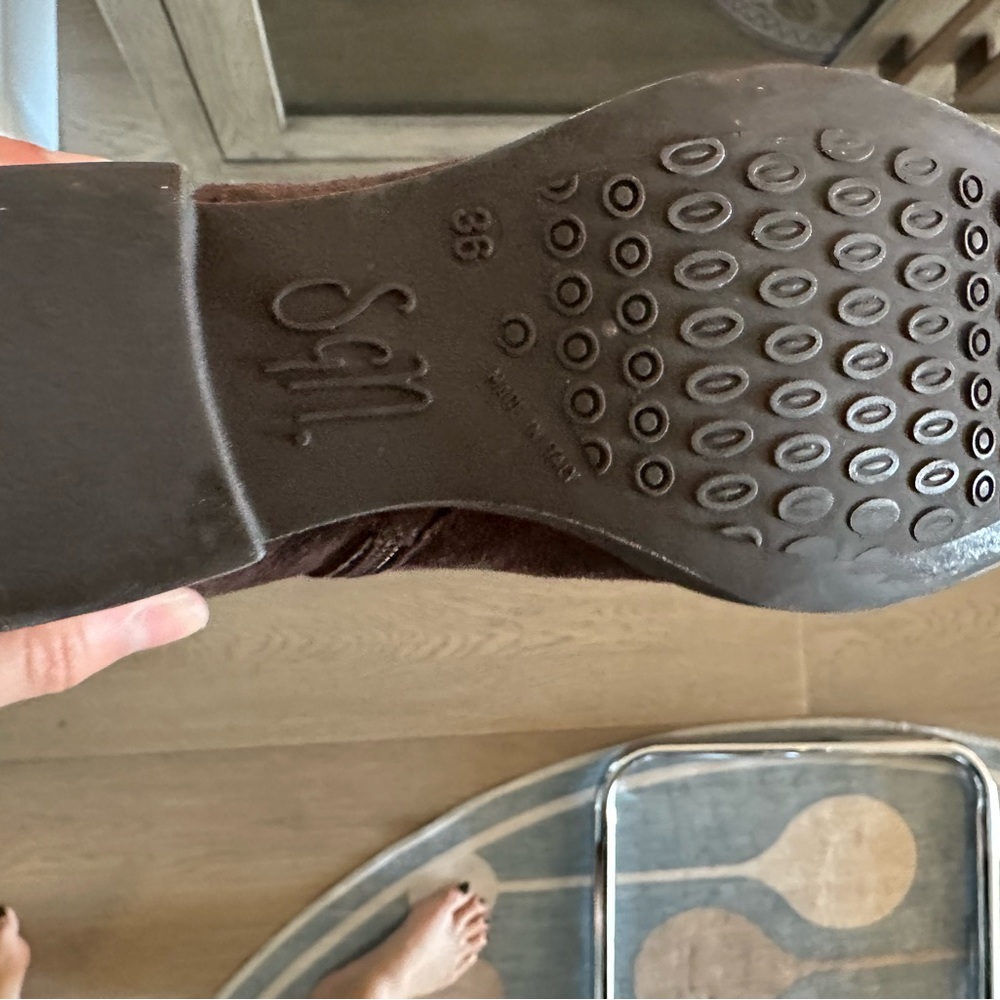 Giancarlo Paoli chocolate suede, tall boots - Picture 5 of 5